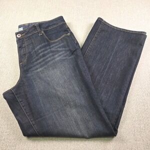 Coldwater Creek Dark Wash Straight Leg Jeans Women's Size 16 Stretch‎ Casual